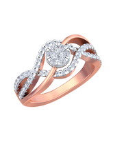 18K Gold & Diamond Ring For Women KRB10262